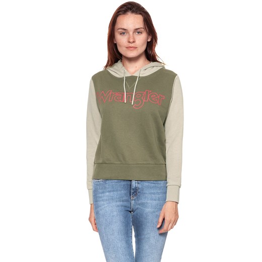 BLUZA WRANGLER DAMSKA KABEL HOODIE DUSTY OLIVE W6078HQ45 112130447 ze sklepu YouNeedit.pl w kategorii Bluzy damskie - zdjęcie 180312837