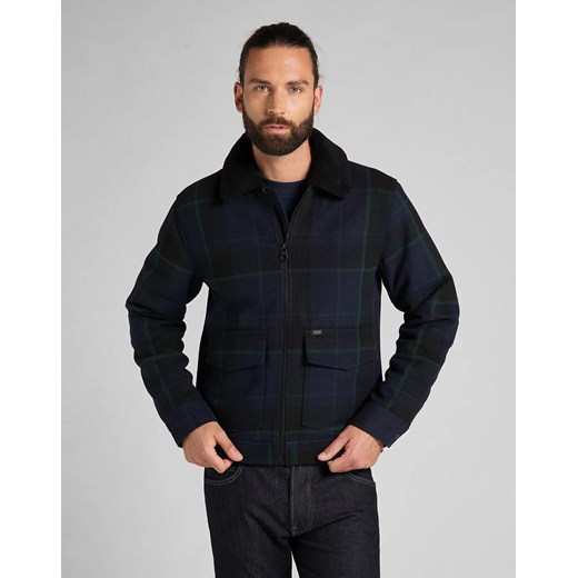 LEE CHETOPA WINTER JACKET MĘSKA KURTKA PRZEJŚCIOWA W KRATĘ NAVY L86PCS35 112122755 ze sklepu YouNeedit.pl w kategorii Kurtki męskie - zdjęcie 180312959