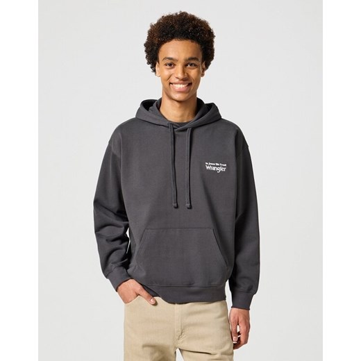 WRANGLER MĘSKA BLUZA HOODIE FADED BLACK 112357324 W6M9013642 ze sklepu YouNeedit.pl w kategorii Bluzy męskie - zdjęcie 180313439