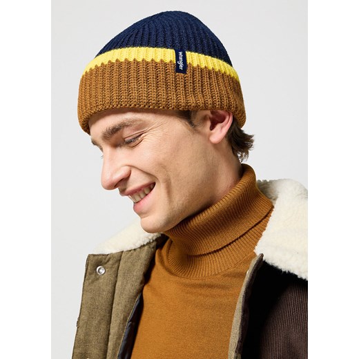 WRANGLER SIGN OFF BEANIE MĘSKA CZAPKA ZIMOWA CIEPŁA NAVY 112357188 W0M9011976 ze sklepu YouNeedit.pl w kategorii Czapki zimowe męskie - zdjęcie 180313736