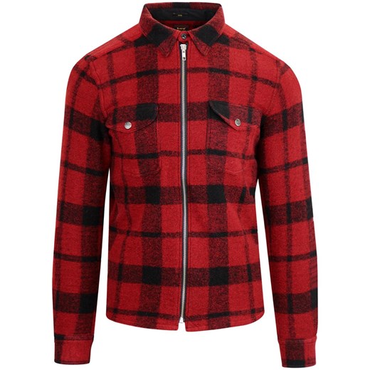 LEE Wool Zip Overshirt BRIGHT RED L67LVRKG 112116895 ze sklepu YouNeedit.pl w kategorii Kurtki męskie - zdjęcie 180314409