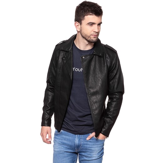 KURTKA SKÓRZANA WRANGLER PU LEATHER JACKET BLACK W4744VI01 112129037 ze sklepu YouNeedit.pl w kategorii Kurtki męskie - zdjęcie 180314545