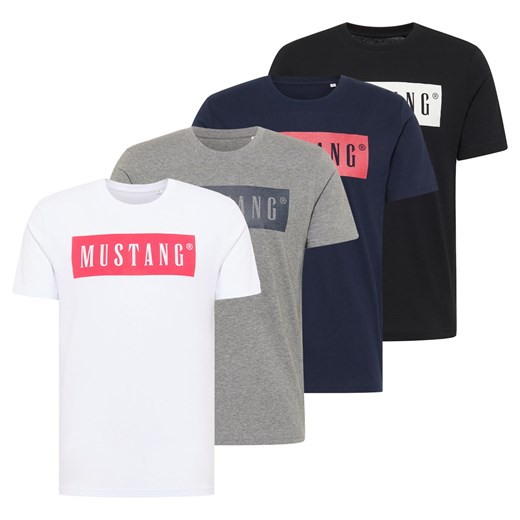 4PAK MUSTANG STYLE ALEX C LOGO TEE MĘSKI T-SHIRT KOSZULKA LOGO NADRUK 1013223 ze sklepu YouNeedit.pl w kategorii T-shirty męskie - zdjęcie 180314948