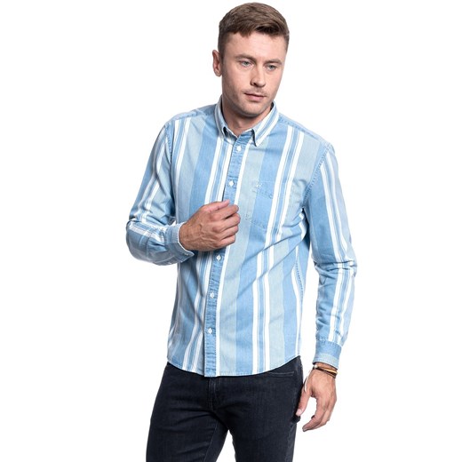 KOSZULA MĘSKA WRANGLER LS 1 PKT BDOWN SHIRT LIGHT INDIGO W5A33HX4E 112130007 ze sklepu YouNeedit.pl w kategorii Koszule męskie - zdjęcie 180315318