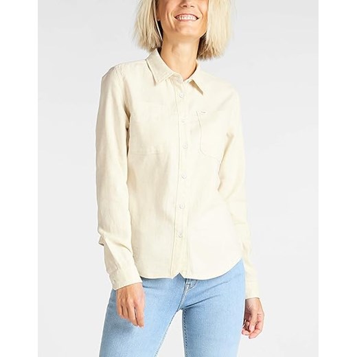 LEE DAMSKA KOSZULA MATERIAŁOWA 2 POCKET WORK SHIRT OLIVE GREEN L45UJYNX 112110591 ze sklepu YouNeedit.pl w kategorii Koszule damskie - zdjęcie 180315637