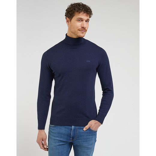 LEE HIGH NECK KNIT MĘSKI SWETER ELEGANCKI CIEPŁY SKY BLUE 112342994 L83C016371 ze sklepu YouNeedit.pl w kategorii Swetry męskie - zdjęcie 180316718