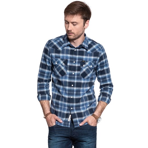 KOSZULA LEE RIDER SHIRT NAVY L851DN35 ze sklepu YouNeedit.pl w kategorii Koszule męskie - zdjęcie 180316749