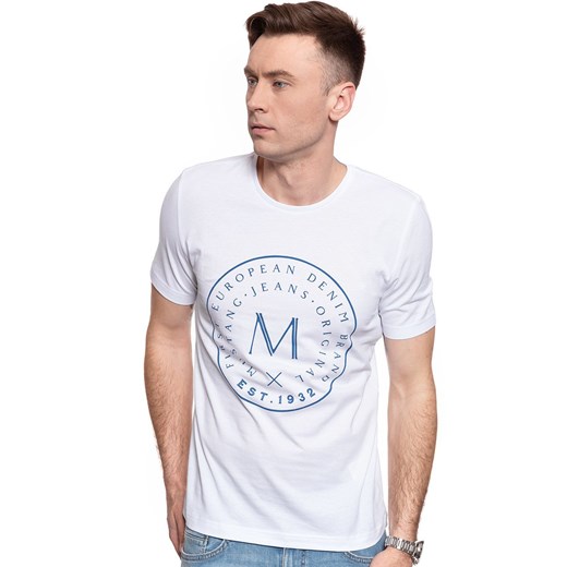 T-SHIRT MĘSKI MUSTANG ALEX C PRINT GENERAL WHITE 1009020 2045 ze sklepu YouNeedit.pl w kategorii T-shirty męskie - zdjęcie 180317178
