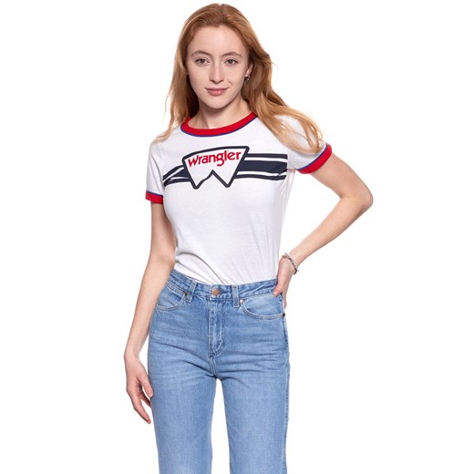 WRANGLER T SHIRT DAMSKI RINGER TEE WHITE W710SEV12 112130909 ze sklepu YouNeedit.pl w kategorii Bluzki damskie - zdjęcie 180317717