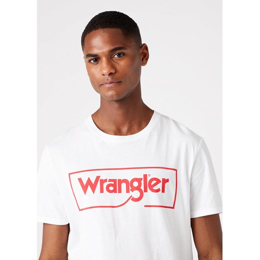 WRANGLER FRAME LOGO TEE MĘSKI T-SHIRT KOSZULKA NADRUK WHITE W7H3D3989 112146326 Wrangler L YouNeedit.pl