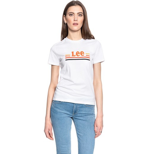 DAMSKI T-SHIRT LEE ESSENTIAL SLIM TEE BRIGHT WHITE L41HEPLJ 112108962 ze sklepu YouNeedit.pl w kategorii Bluzki damskie - zdjęcie 180318349