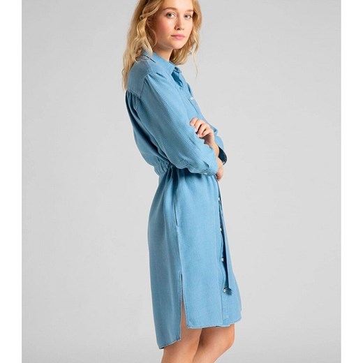 LEE LONG DENIM DRESS REGULAR FIT DAMSKA SUKIENKA FADED BLUE L50YGIOF 112111445 ze sklepu YouNeedit.pl w kategorii Sukienki - zdjęcie 180318369