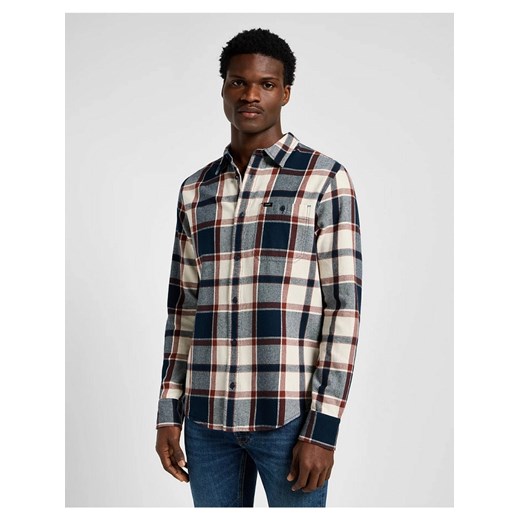 MĘSKA KOSZULA KRATA LEE LEESURE SHIRT BLUE 112355726 ze sklepu YouNeedit.pl w kategorii Koszule męskie - zdjęcie 180318806