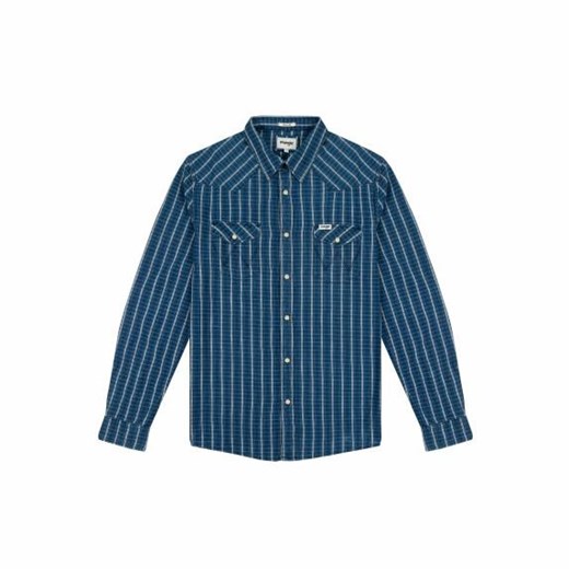 WRANGLER LS WESTERN SHIRT MĘSKA KOSZULA KRÓTKI RĘKAW LIGHT INDIGO W5A0NOX4E 112141400 ze sklepu YouNeedit.pl w kategorii Koszule męskie - zdjęcie 180319359