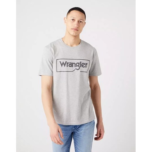 WRANGLER FRAME LOGO TEE MĘSKI T-SHIRT KOSZULKA NADRUK MID GREY W70JD3X37 112320767 ze sklepu YouNeedit.pl w kategorii T-shirty męskie - zdjęcie 180319775