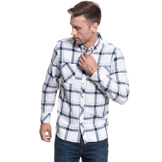 MĘSKA KOSZULA MATERIAŁOWA MUSTANG CLEMENS LINEN CHECK 1009584 11746 ze sklepu YouNeedit.pl w kategorii Koszule męskie - zdjęcie 180319936