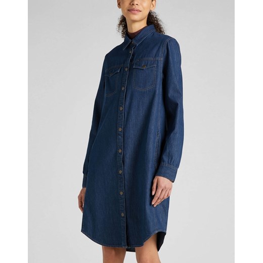 LEE SHIRT DRESS DAMSKA SUKIENKA L50DCLDK 112321265 ze sklepu YouNeedit.pl w kategorii Sukienki - zdjęcie 180320085