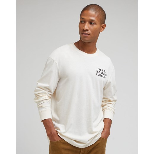 LEE RELAXED TEE MĘSKA KOSZULKA Z DŁUGIM RĘKAWEM LONGSLEEVE ECRU 112341753 LL94016990 ze sklepu YouNeedit.pl w kategorii T-shirty męskie - zdjęcie 180320146