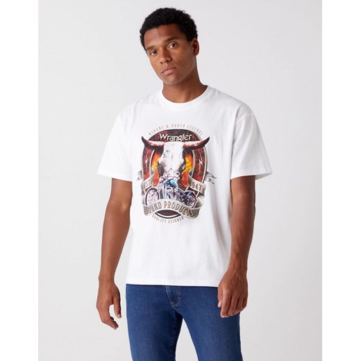 MĘSKI T-SHIRT WRANGLER SS SEASONAL TEE REAL WHITE W7ADGFXW1 112131330 ze sklepu YouNeedit.pl w kategorii T-shirty męskie - zdjęcie 180320179