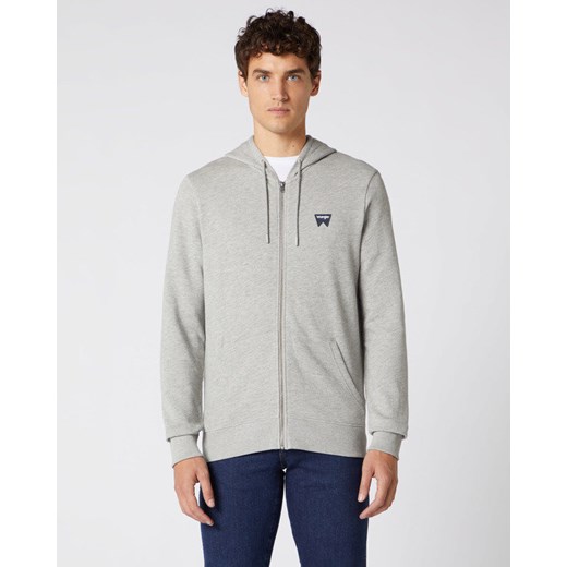 WRANGLER SIGN OFF ZUPTHRU MĘSKA BLUZA MID GREY MELANGE W6B4HAX37 112130688 ze sklepu YouNeedit.pl w kategorii Bluzy męskie - zdjęcie 180321216