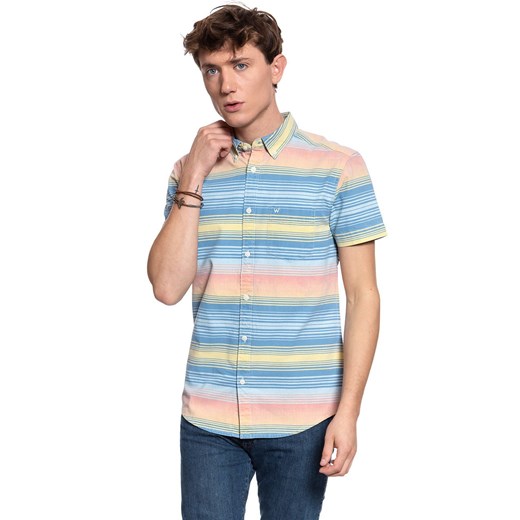 KOSZULA MĘSKA KRÓTKI RĘKAW WRANGLER SS 1 PKT BUTTON DOWN LIGHT INDIGO W5J21GX4E 112130173 ze sklepu YouNeedit.pl w kategorii Koszule męskie - zdjęcie 180322107