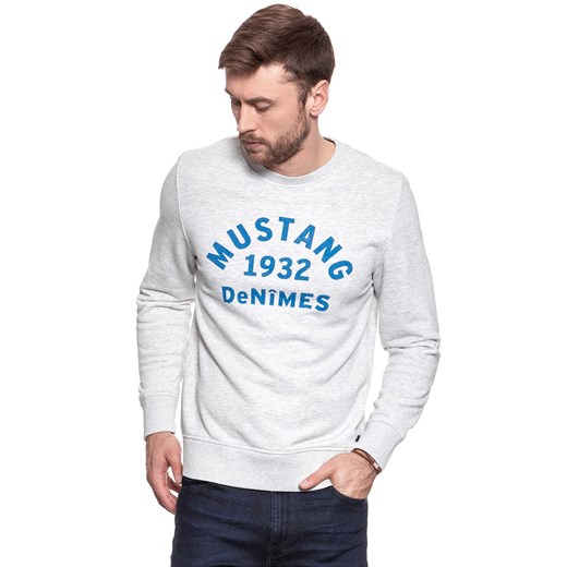 MUSTANG BLUZA Basic Crewneck LIGHT GREY MEL. 1007003 4163 ze sklepu YouNeedit.pl w kategorii Bluzy męskie - zdjęcie 180322707