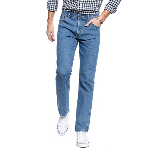 SPODNIE MĘSKIE WRANGLER REGULAR FIT STONEWASH W10I2333N 112125992 ze sklepu YouNeedit.pl w kategorii Jeansy męskie - zdjęcie 180322888