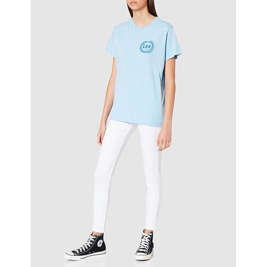 LEE EMBLEM TEE DAMSKI T-SHIRT KOSZULKA Z KRÓTKIM RĘKAWEM SKY BLUE L42GEPLM Lee XS YouNeedit.pl