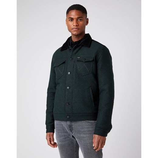 MĘSKA SHERPA WRANGLER WOOL TRUCKER JACKET DEEP FOREST W4F2SGG08 112141366 ze sklepu YouNeedit.pl w kategorii Kurtki męskie - zdjęcie 180323668