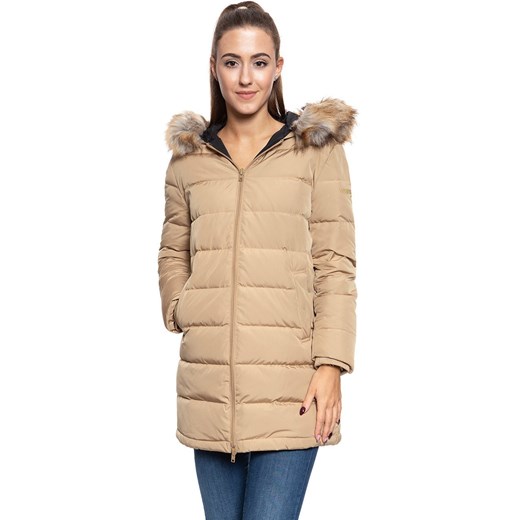 DAMSKA KURTKA ZIMOWA WRANGLER LONG PUFFER CLAY BEIGE W4126VJWM 112128761 ze sklepu YouNeedit.pl w kategorii Kurtki damskie - zdjęcie 180323859