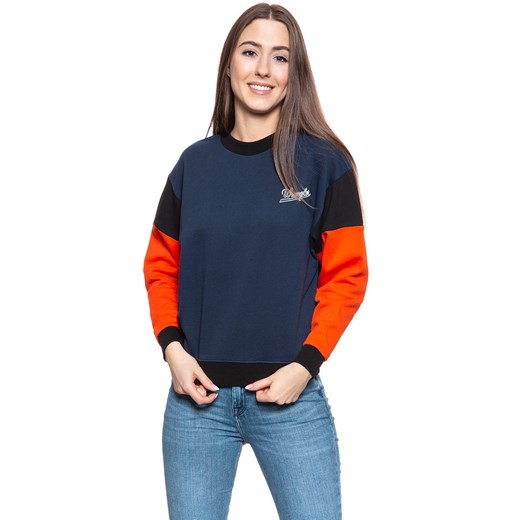 BLUZA WRANGLER HIGH RIB RETRO SWEAT NAVY W6N0HY114 112130780 ze sklepu YouNeedit.pl w kategorii Bluzy damskie - zdjęcie 180323898