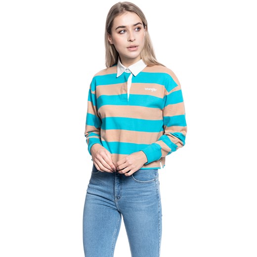 WRANGLER LS CROPPED POLO CARRIBEAN SEA W7Q3-GS-B13 112132082 ze sklepu YouNeedit.pl w kategorii Bluzki damskie - zdjęcie 180323927