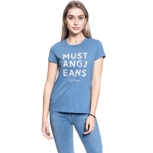 DAMSKI T-SHIRT MUSTANG ALINA C PRINT COPEN BLUE 1010750 5168 ze sklepu YouNeedit.pl w kategorii Bluzki damskie - zdjęcie 180323967