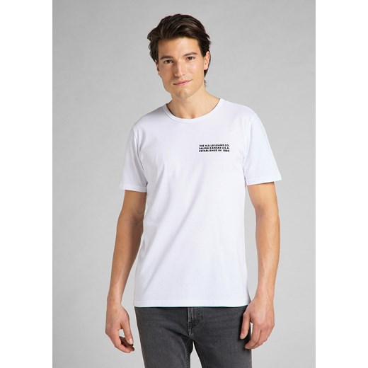 LEE SS TONAL LOGO MĘSKI T-SHIRT KOSZULKA TEE WHITE L60LFE12 112140315 ze sklepu YouNeedit.pl w kategorii T-shirty męskie - zdjęcie 180324176