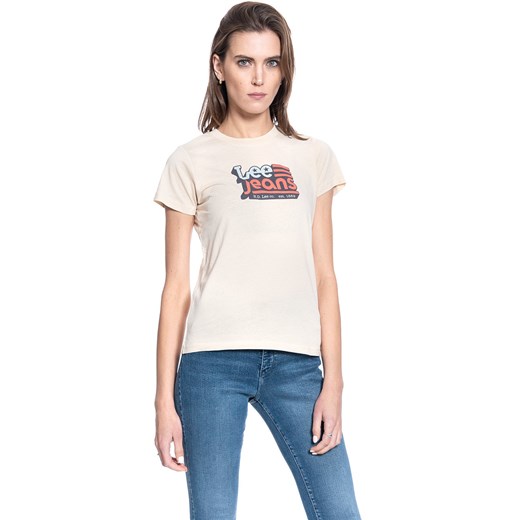 DAMSKI T-SHIRT LEE CREW NECK TEE BLEACHED SAND L41LYGOC 112109072 ze sklepu YouNeedit.pl w kategorii Bluzki damskie - zdjęcie 180324255