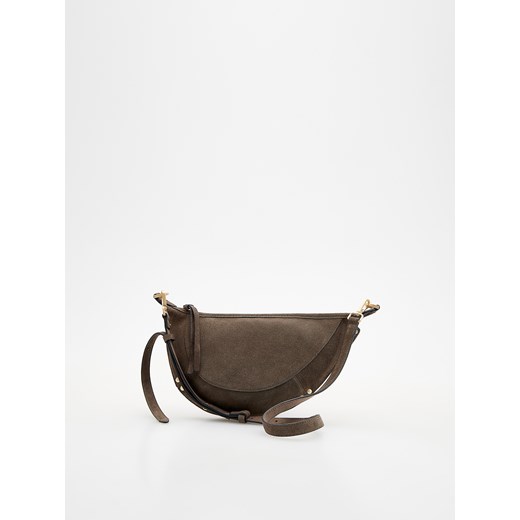 Reserved - Zamszowa saszetka crossbody - ciemnoszary Reserved ONE SIZE Reserved