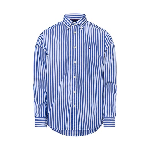 Tommy Hilfiger Męska koszula casual Mężczyźni Regular Fit Bawełna indygo w paski ze sklepu vangraaf w kategorii Koszule męskie - zdjęcie 180325569