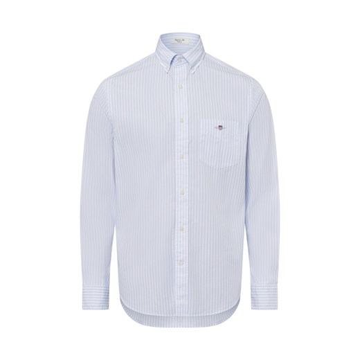 Gant Męska koszula casual Mężczyźni Regular Fit Bawełna biały w paski ze sklepu vangraaf w kategorii Koszule męskie - zdjęcie 180325575