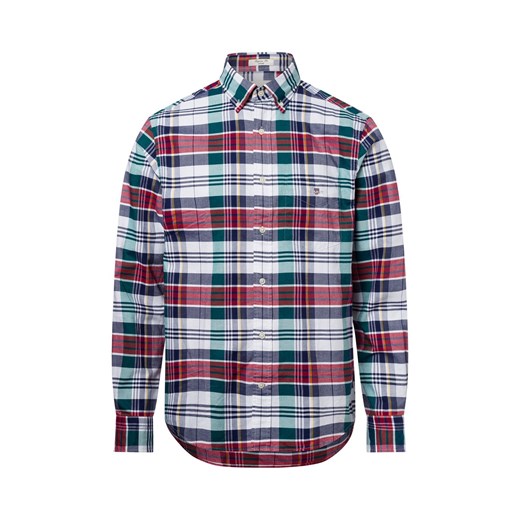 Gant Męska koszula casual Mężczyźni Regular Fit Bawełna niebieski w kratkę ze sklepu vangraaf w kategorii Koszule męskie - zdjęcie 180325577