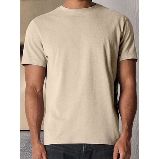 Sinsay - Koszulka basic - beżowy ze sklepu Sinsay w kategorii T-shirty męskie - zdjęcie 180326649
