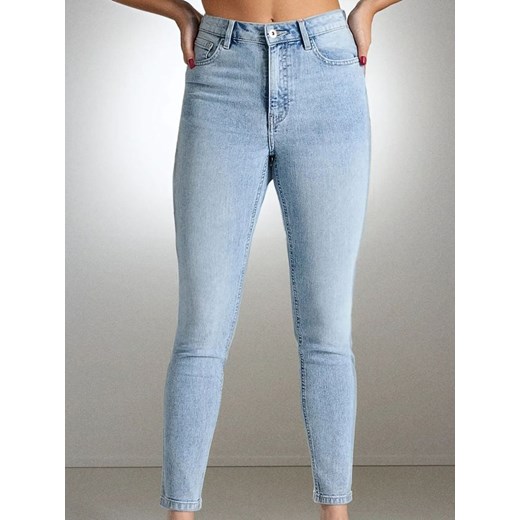 Sinsay - Jeansy high waist skinny - niebieski ze sklepu Sinsay w kategorii Jeansy damskie - zdjęcie 180326739