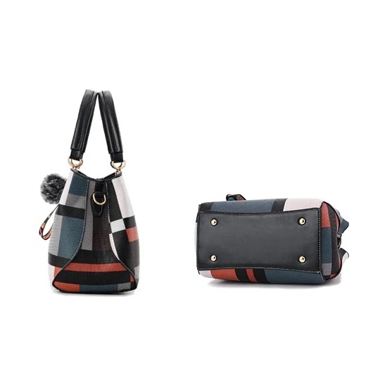 Torebka damska kuferek z pomponem Olivier uniwersalny butyolivier