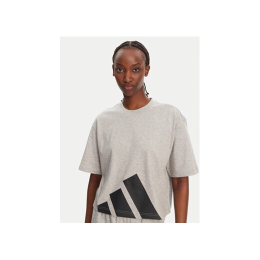adidas T-Shirt Essentials Big Logo Boyfriend JG8738 Szary Loose Fit XS MODIVO