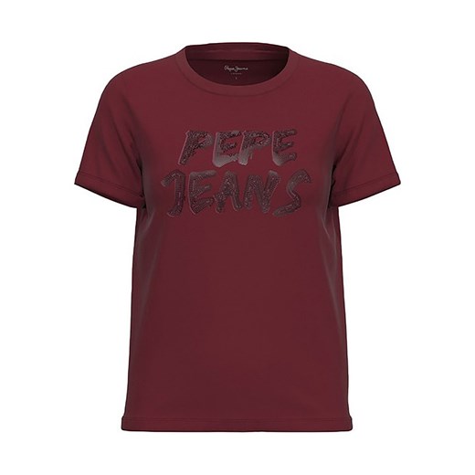 Pepe Jeans Koszulka w kolorze bordowym ze sklepu Limango Polska w kategorii Bluzki damskie - zdjęcie 180337078