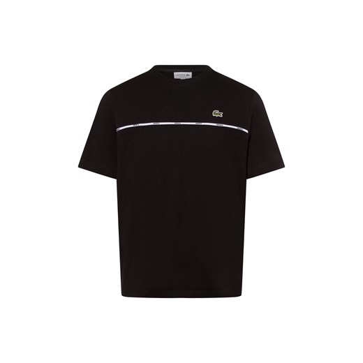 Lacoste Koszulka męska Mężczyźni Bawełna czarny jednolity Lacoste 6 vangraaf