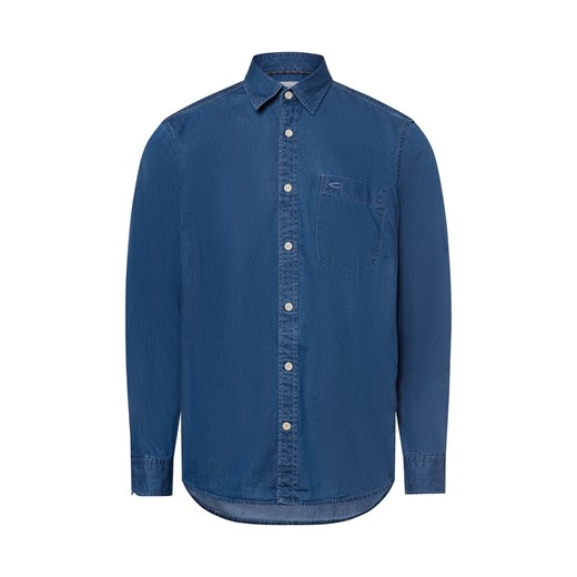 Camel Active Męska koszula casual Mężczyźni Regular Fit Bawełna indygo wzorzysty ze sklepu vangraaf w kategorii Koszule męskie - zdjęcie 180339359