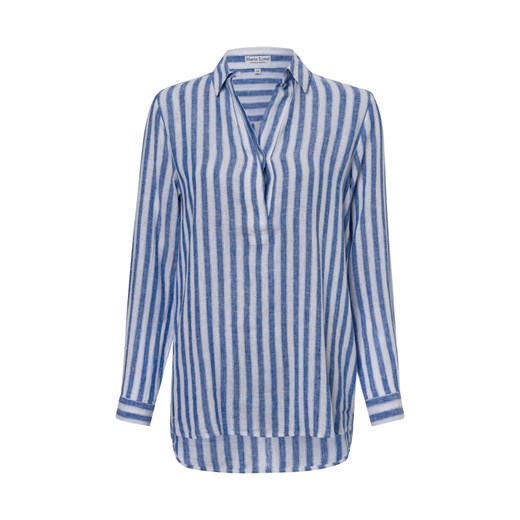 Marie Lund Damska bluzka tunika z zawartością lnu Kobiety Bawełna niebieski w Marie Lund 44 vangraaf wyprzedaż