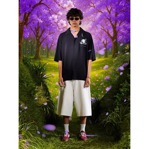 Cropp - Czarna koszula Spirit Blossom League of Legends - czarny ze sklepu Cropp w kategorii Koszule damskie - zdjęcie 180339896