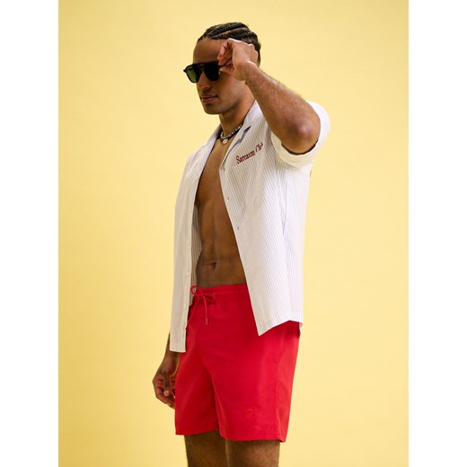 Cropp - Czerwone szorty kąpielowe - czerwony Cropp M Cropp
