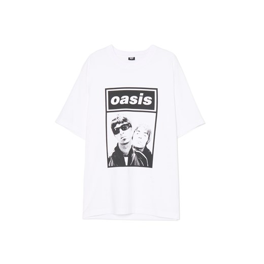 Cropp - Biała koszulka Oasis - biały ze sklepu Cropp w kategorii T-shirty męskie - zdjęcie 180339915
